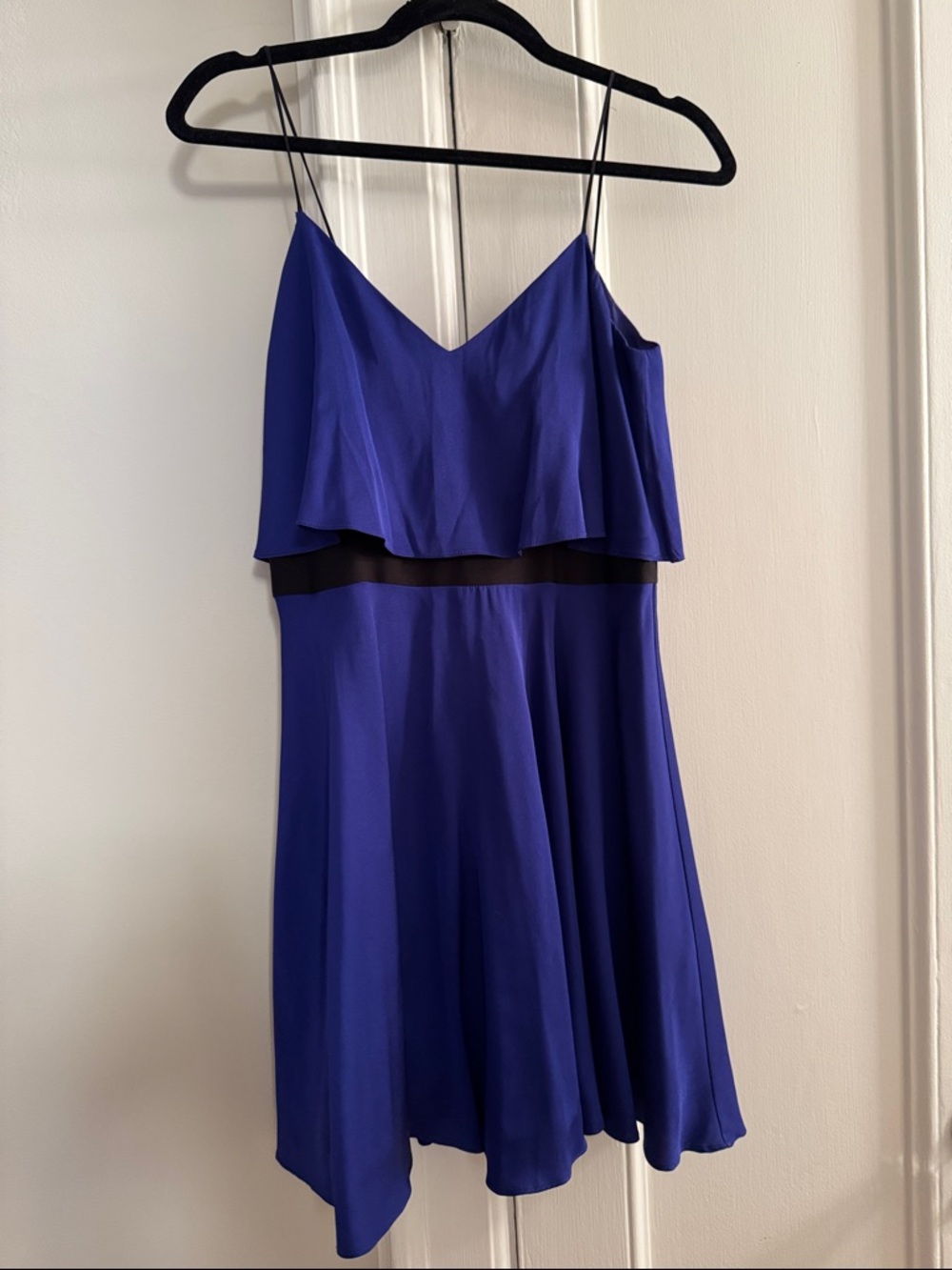 Milly Cobalt Blue Spaghetti-Strap Mini Dress